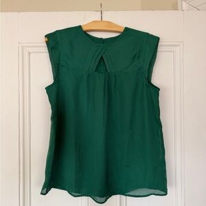 LOFT Green Sleeveless Blouse